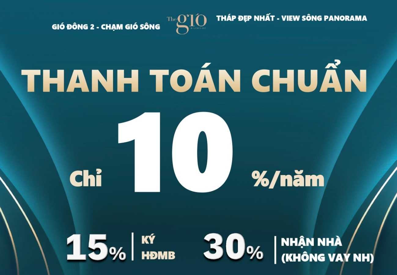 thanh toán chuẩn dự án The Gió Riverside