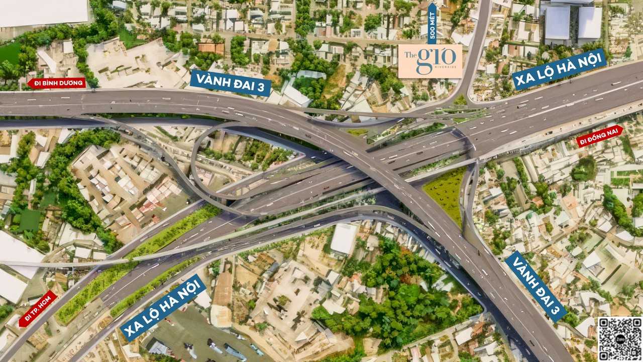 Phối cảnh nút giao Tân Vạn (Xa lộ Hà Nội – Vành Đai 3)