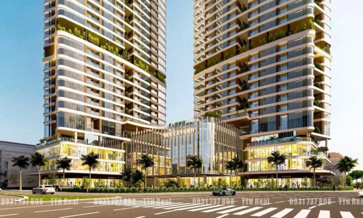 Phối cảnh Dự án The Emerald Boulevard tọa lạc mặt tiền đường Quốc Lộ 13 thuộc phường Vĩnh Phú, TP. Thuận An, tỉnh Bình Dương