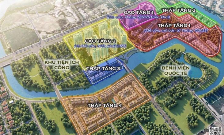 phân khu cao tầng dự án Gladia Heights
